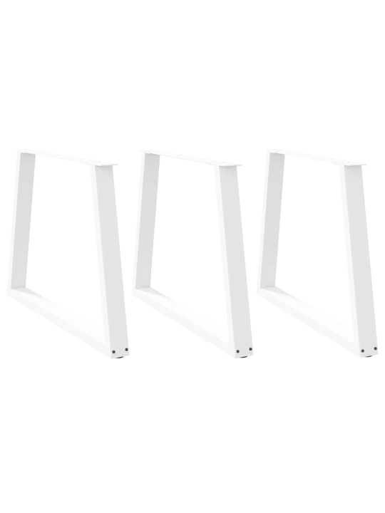 SÖÖGILAUA JALAD, V-KUJULISED, 3 TK, VALGED, 90 X (72–73,3) CM, TERAS