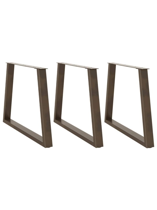 SÖÖGILAUA JALAD, V-KUJULISED, 3 TK, NATURAALNE TERAS, 90 X (72–73,3) CM, TERAS