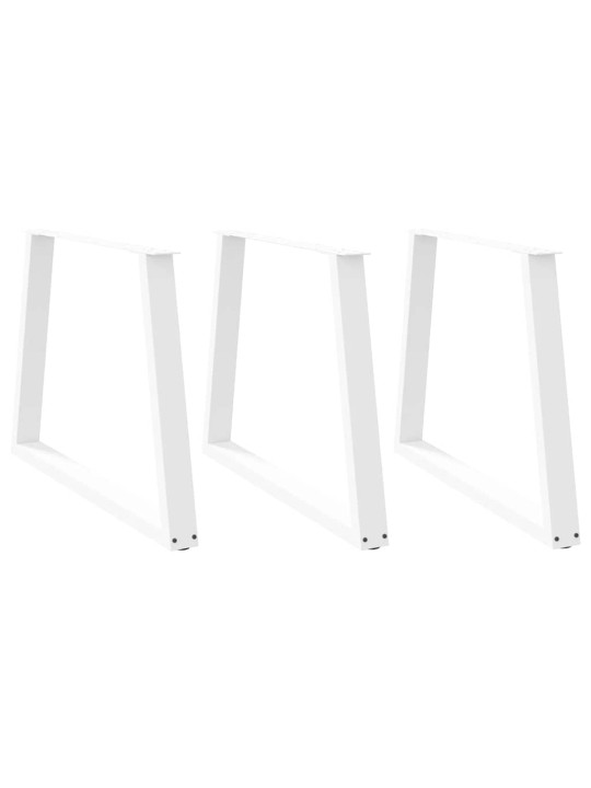 SÖÖGILAUA JALAD, V-KUJULISED, 3 TK, VALGED, 100 X (72–73,3) CM, TERAS