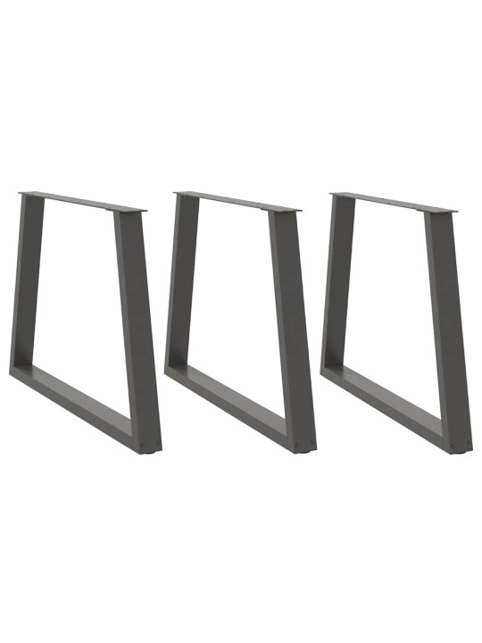 SÖÖGILAUA JALAD, V-KUJULISED, 3 TK, ANTRATSIITHALL, 100 X (72-73,3) CM, TERAS