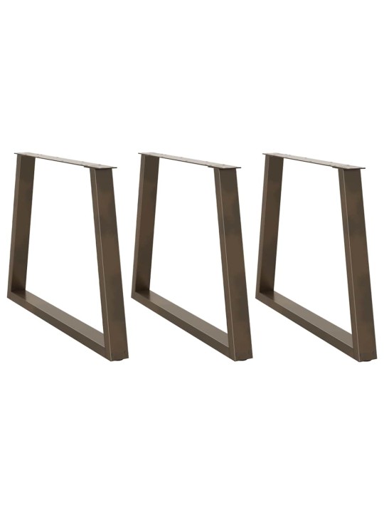 SÖÖGILAUA JALAD, V-KUJULISED, 3 TK, NATURAALNE TERAS, 100 X (72–73,3) CM, TERAS
