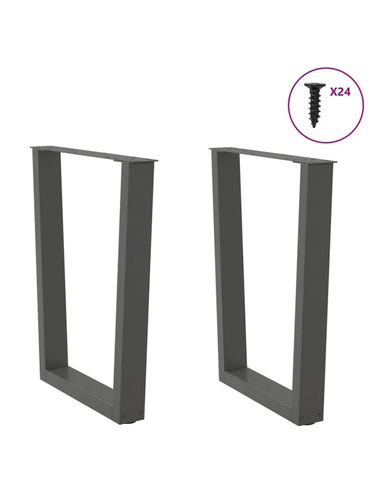 SÖÖGILAUA JALAD V-KUJULISED 2 TK, ANTRATSIITHALL, 60 X (72-73,3) CM, TERAS