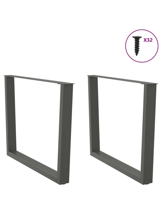 SÖÖGILAUA JALAD V-KUJULISED 2 TK, ANTRATSIITHALL, 100 X (72-73,3) CM, TERAS