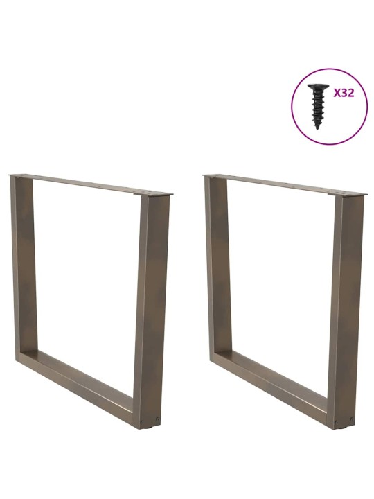 SÖÖGILAUA JALAD, V-KUJULISED, 2 TK, NATURAALNE TERAS, 100 X (72–73,3) CM, TERAS