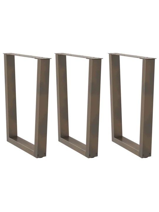 SÖÖGILAUA JALAD, V-KUJULISED, 3 TK, NATURAALNE TERAS, 70 X (72–73,3) CM, TERAS