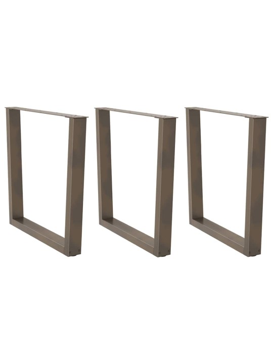SÖÖGILAUA JALAD, V-KUJULISED, 3 TK, NATURAALNE TERAS, 80 X (72–73,3) CM, TERAS