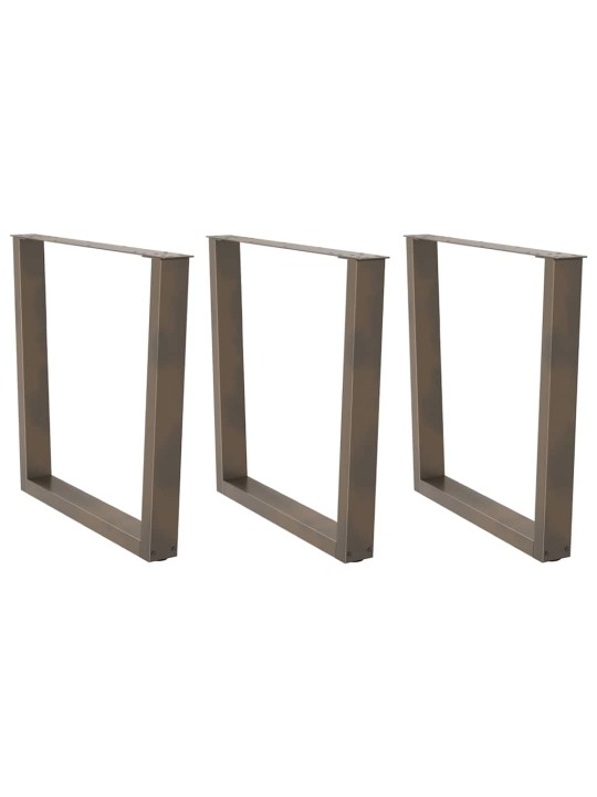 SÖÖGILAUA JALAD, V-KUJULISED, 3 TK, NATURAALNE TERAS, 90 X (72–73,3) CM, TERAS