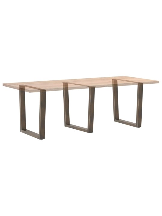 SÖÖGILAUA JALAD, V-KUJULISED, 3 TK, NATURAALNE TERAS, 90 X (72–73,3) CM, TERAS