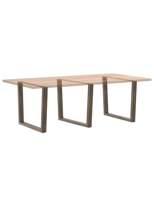 SÖÖGILAUA JALAD, V-KUJULISED, 3 TK, NATURAALNE TERAS, 100 X (72–73,3) CM, TERAS