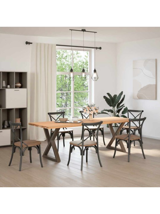 SÖÖGILAUA JALAD 2 TK, NATURAALNE TERAS, 80 X (72–73,3) CM, TERAS