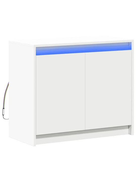 Puhvetkapp LED-tulega, valge, 72x34x61 cm, tehispuit