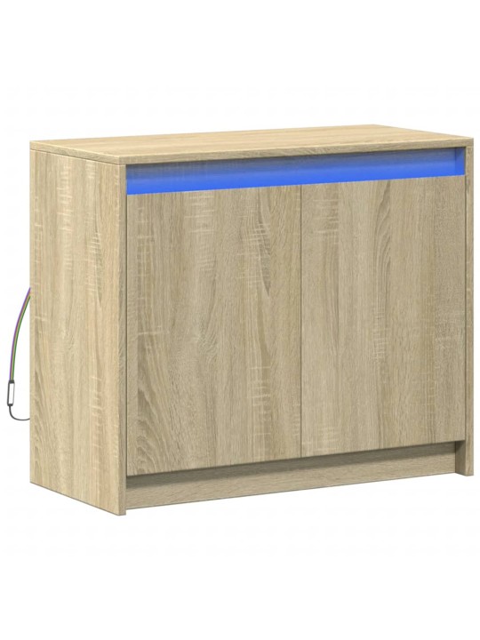 Puhvetkapp LED-tulega, sonoma tamm, 72x34x61 cm, tehispuit