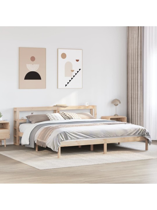 Voodiraam ilma madratsita, 200 x 200 cm, männipuit