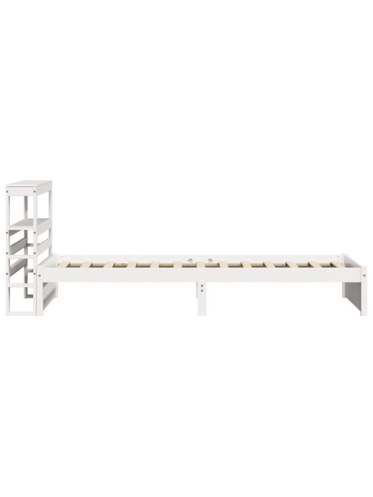 Voodiraam peatsiga ilma madratsita valge 90x190 cm