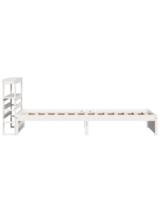 Voodiraam peatsiga ilma madratsita valge 90x200 cm