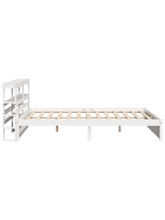 Voodiraam peatsiga ilma madratsita valge 180x200 cm