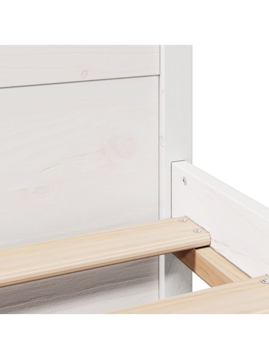 Voodiraam peatsiga ilma madratsita valge 90x190 cm