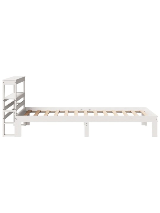Voodiraam peatsiga ilma madratsita valge 90x200 cm