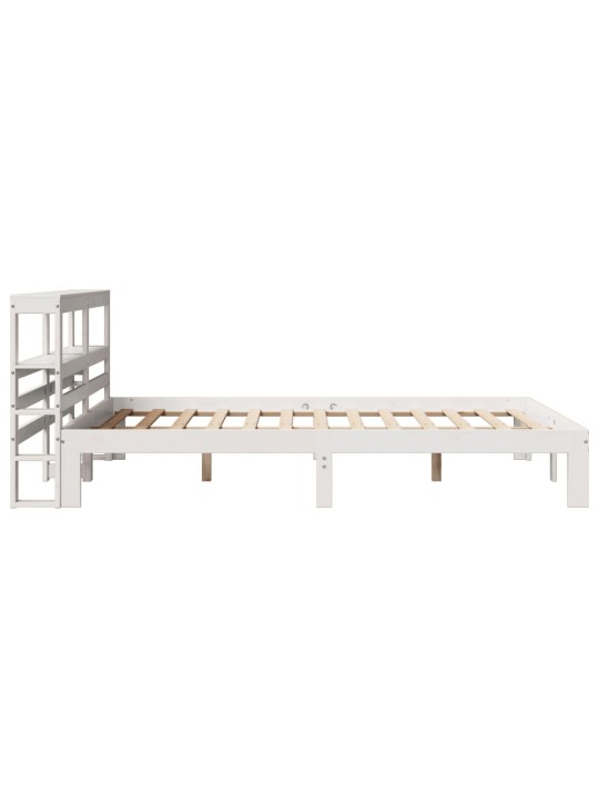 Voodiraam peatsiga ilma madratsita valge 120x200 cm