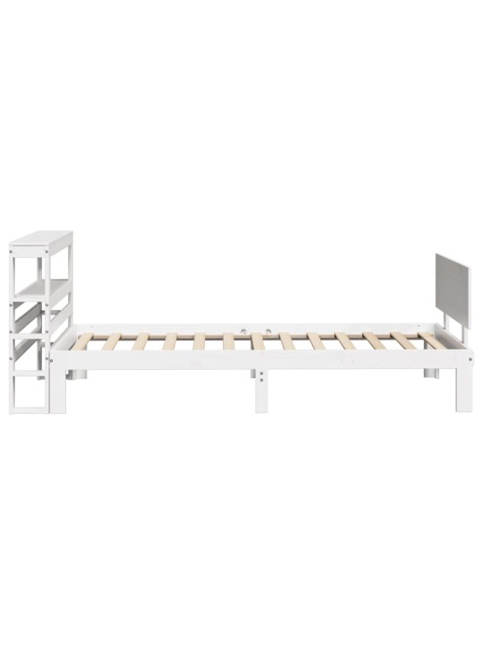 Voodiraam peatsiga ilma madratsita valge 90x200 cm