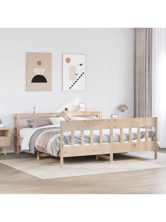 Voodiraam ilma madratsita, 200 x 200 cm, männipuit