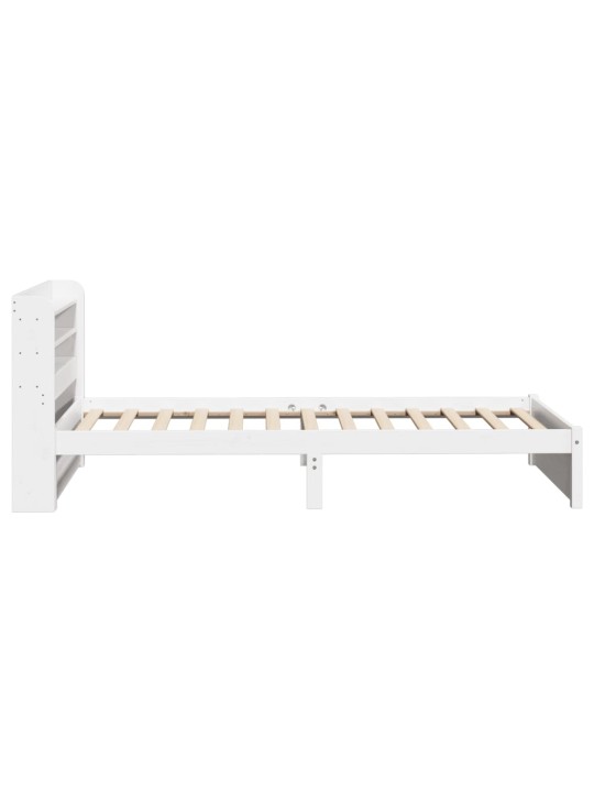 Voodiraam peatsiga ilma madratsita valge 90x190 cm