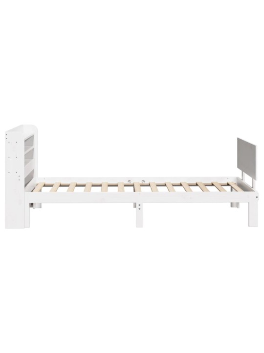 Voodiraam peatsiga ilma madratsita valge 90x200 cm