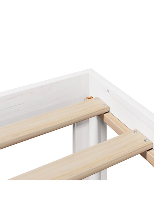 Voodiraam peatsiga ilma madratsita valge 90x200 cm