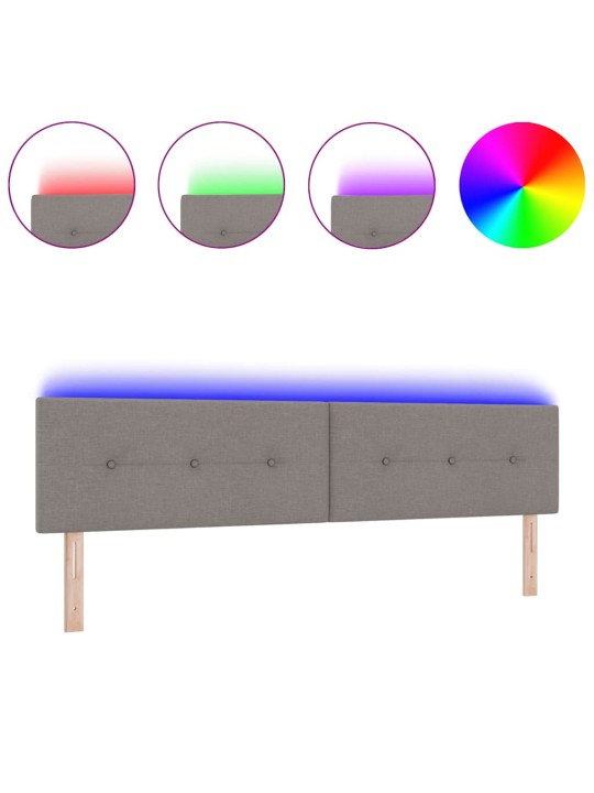Voodipeats LED tuledega pruunikashall 200 cm kangas