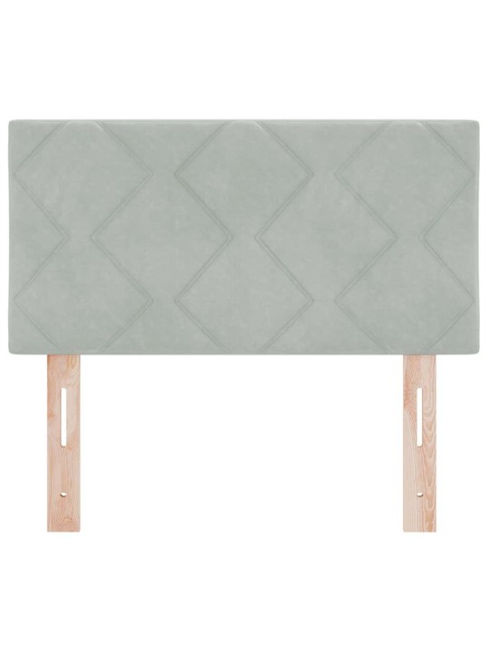 Led peaplaat led -ribatuledega geometric helehall 80 cm samet
