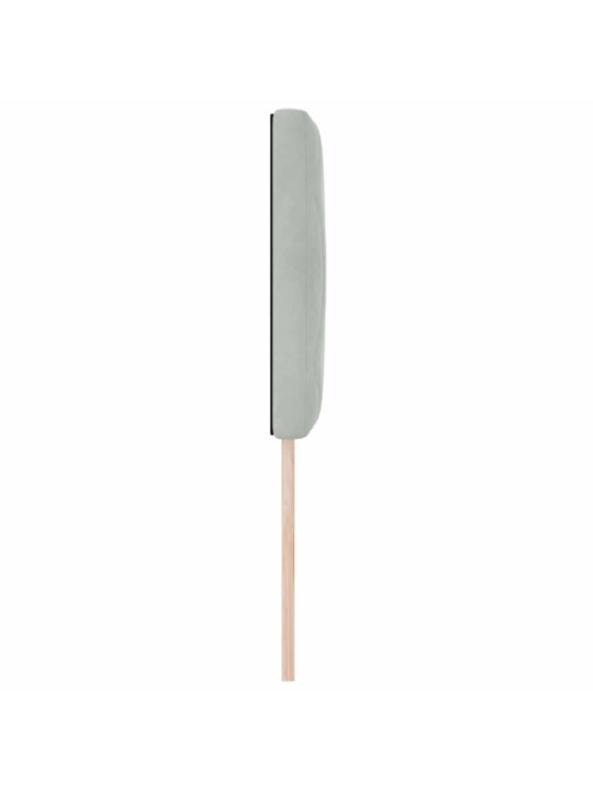 Led peaplaat led -ribatuledega geometric helehall 80 cm samet