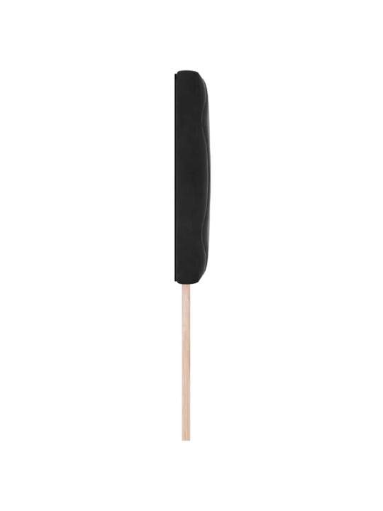 Led peaplaat led -ribatuledega geometric peaga must 80 cm samet