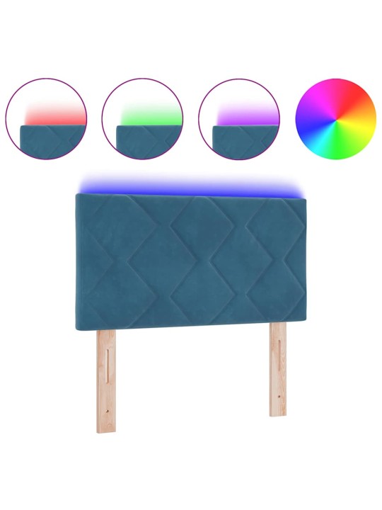 Led peaplaat led -ribatuledega geometric tumesinine 80 cm samet