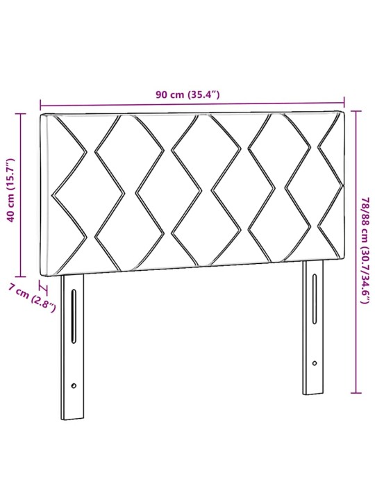Led peaplaat led -ribatuledega geometric helehall 90 cm samet