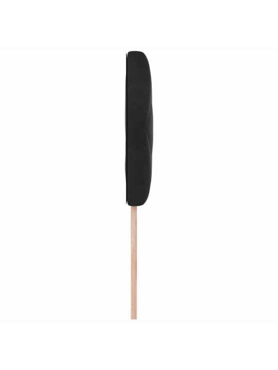 Led peaplaat led -ribatuledega geometric peaga must 90 cm samet