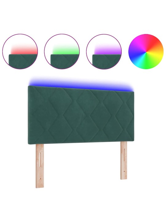Led peaplaat led -ribatuledega peaga tumeroheline 90 cm samet
