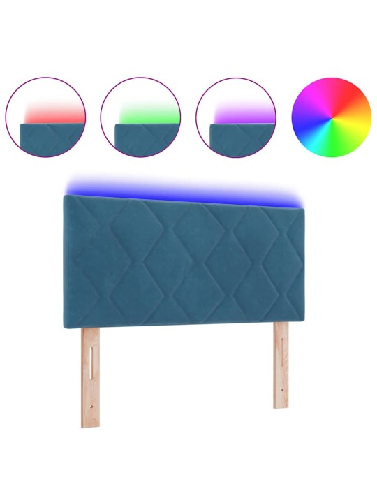Led peaplaat led -ribatuledega geometric tumesinine 90 cm samet