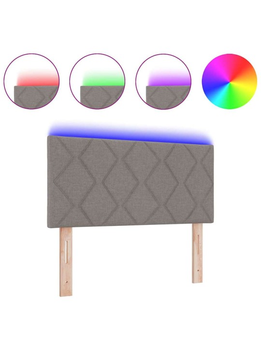 Voodipeats LED tuledega pruunikashall 100 cm kangas
