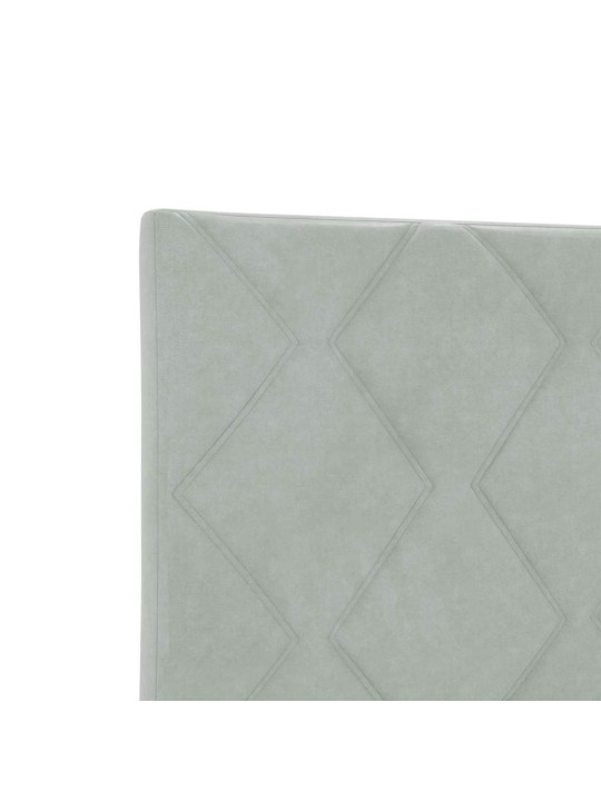 Led peaplaat led -ribatuledega geometric helehall 100 cm samet