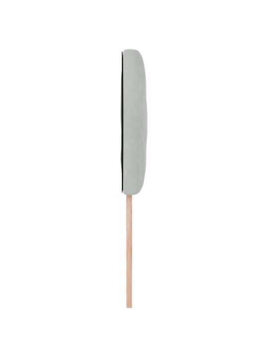 Led peaplaat led -ribatuledega geometric helehall 100 cm samet
