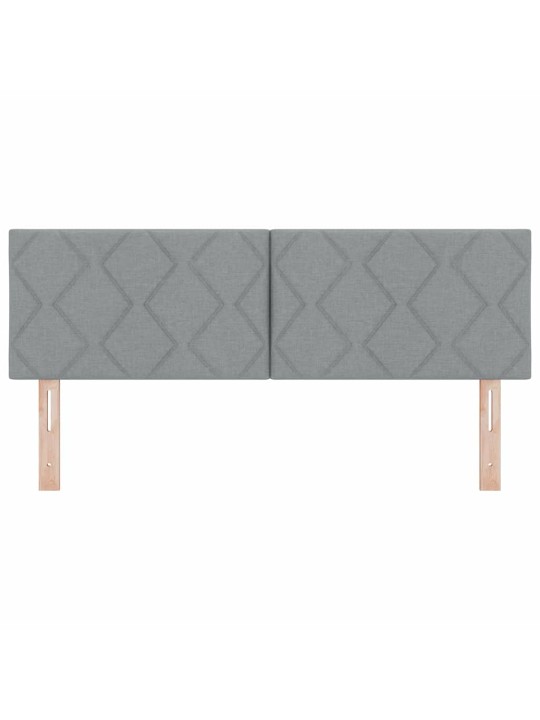 Voodipeats LED tuledega helehall 144 cm kangas
