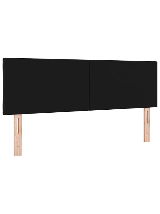 Voodipeats LED tuledega reguleeritav must 144 cm kangas