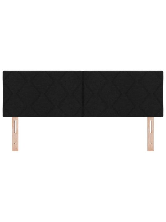 Voodipeats LED tuledega reguleeritav must 144 cm kangas