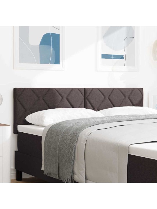 Voodipeats LED tuledega reguleeritav pruun 144 cm kangas