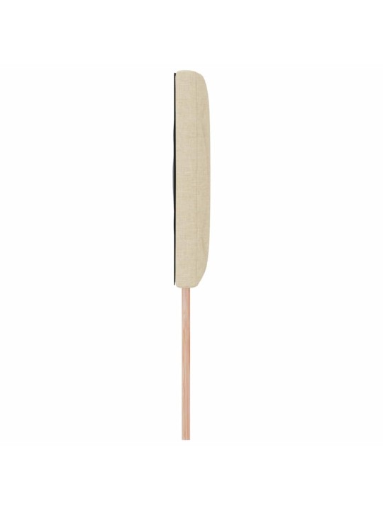 Voodipeats LED tuledega reguleeritav kreemjas 144 cm kangas