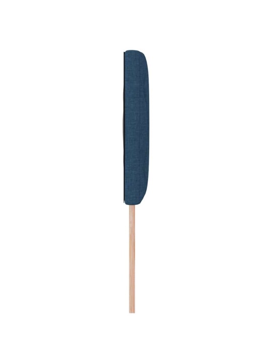 Voodipeats LED tuledega reguleeritav sinine 144 cm kangas