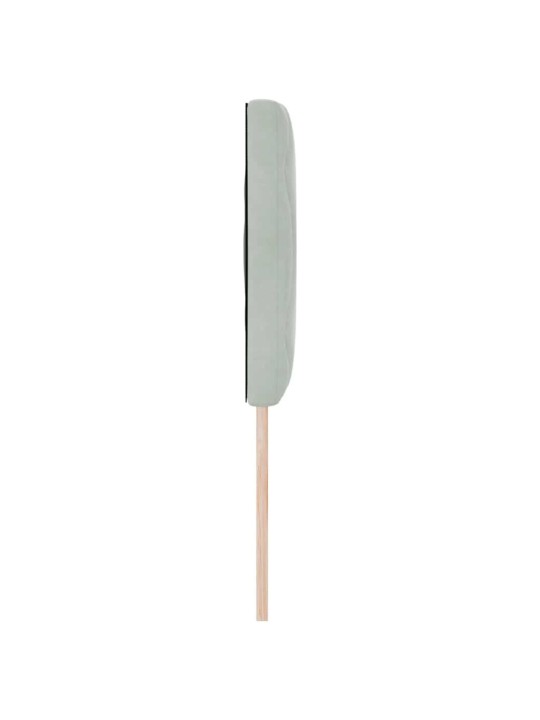 Led peaplaat led -ribatuledega geometric helehall 144 cm samet