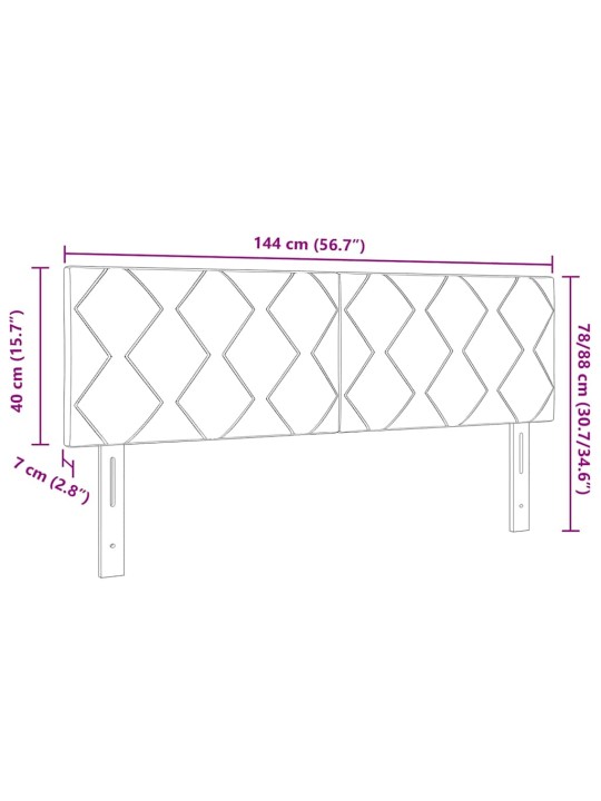 Led peaplaat led -ribatuledega geometric must 144 cm samet