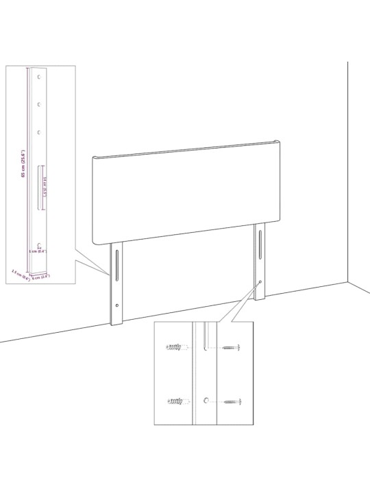 Led peaplaat led -ribatuledega geometric must 144 cm samet