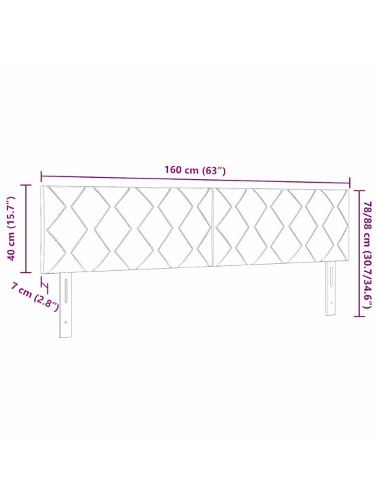 Led peaplaat led -ribatuledega geometric helehall 160 cm samet